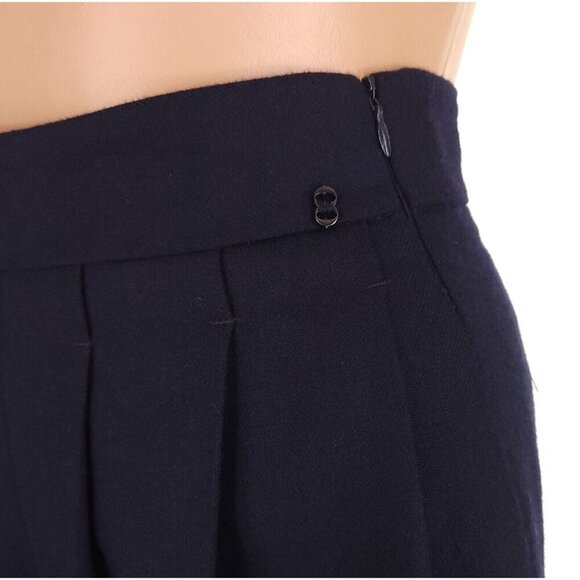 Ottod'ame Pleated Wool Blend Shorts Size 2 Blue NWT - Picture 4 of 12